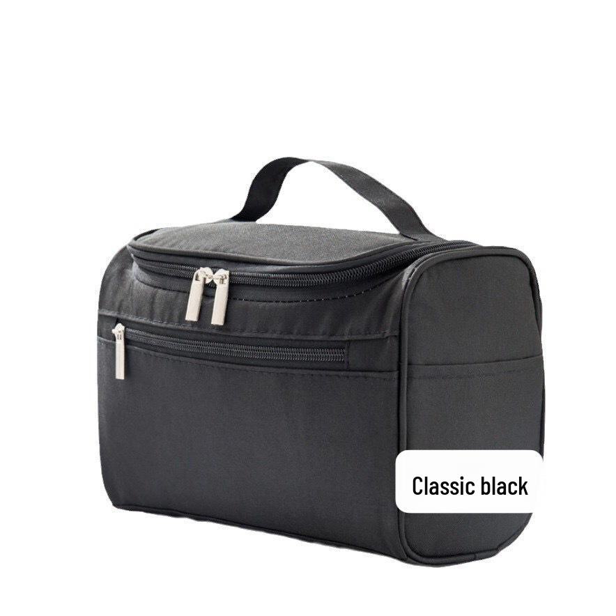Большая вместительная водонепроницаемая дорожная косметичка из ткани Оксфорд чёрный