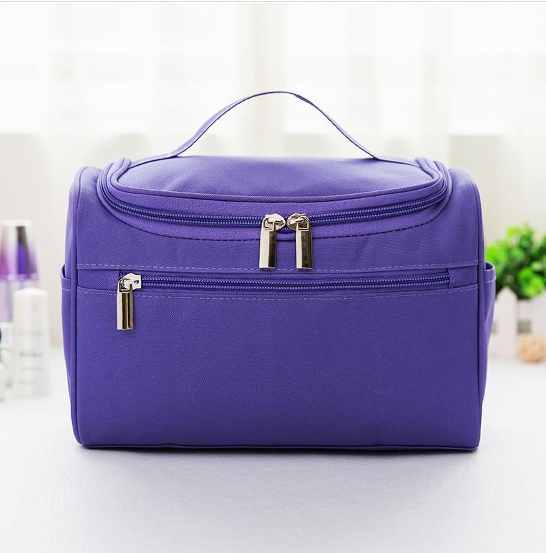 Большая вместительная водонепроницаемая дорожная косметичка из ткани Оксфорд фиолетовый