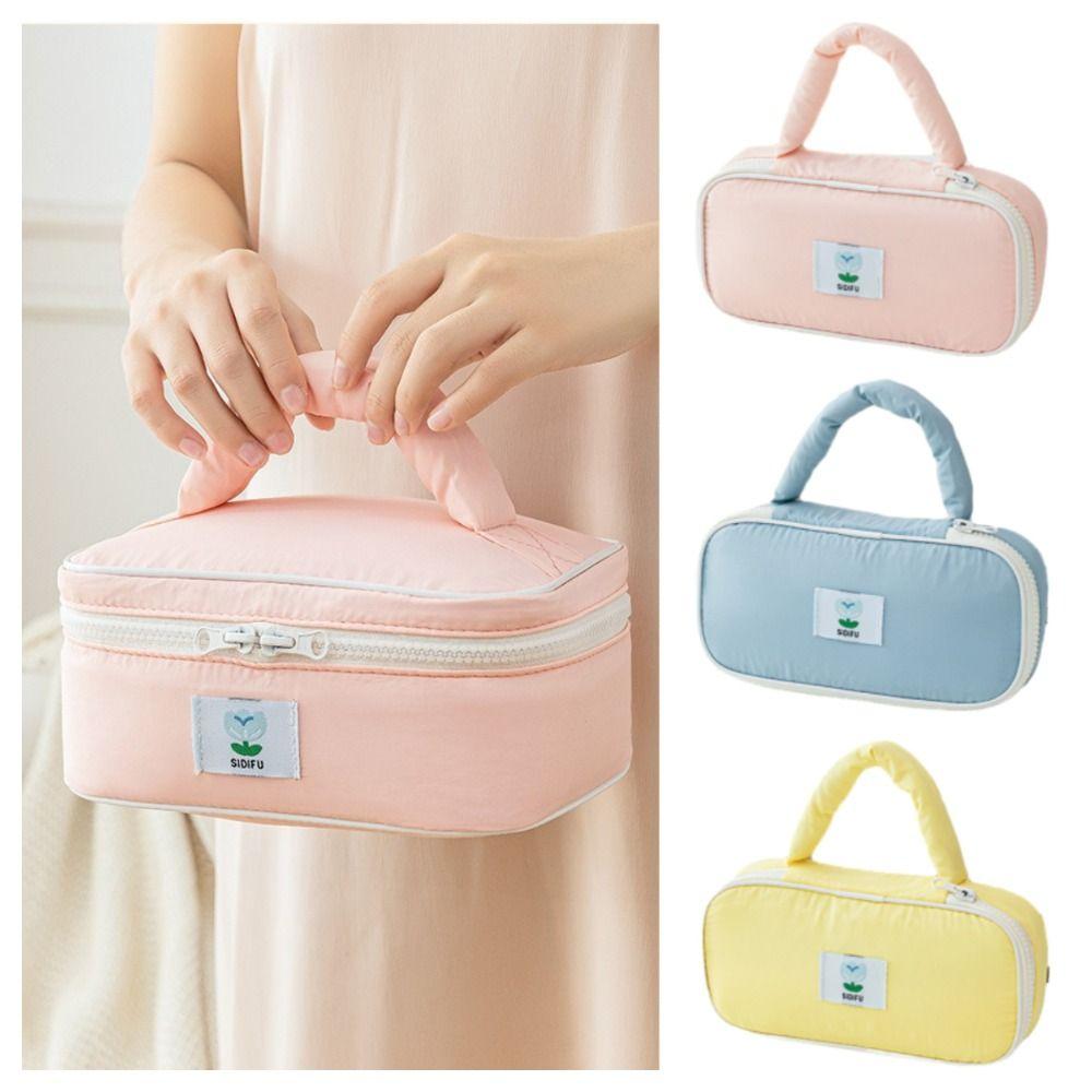 Большая вместительная нейлоновая косметичка, водонепроницаемая косметичка, несессер, стеганая косметичка, дорожная сумка Blue M